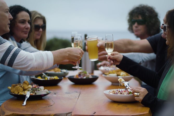 Bruny Island Traveller - Gourmet Tasting and Sightseeing Day Trip from Hobart - Adventure Bay lunch at Get Shucked: oysters with a view and a real break
