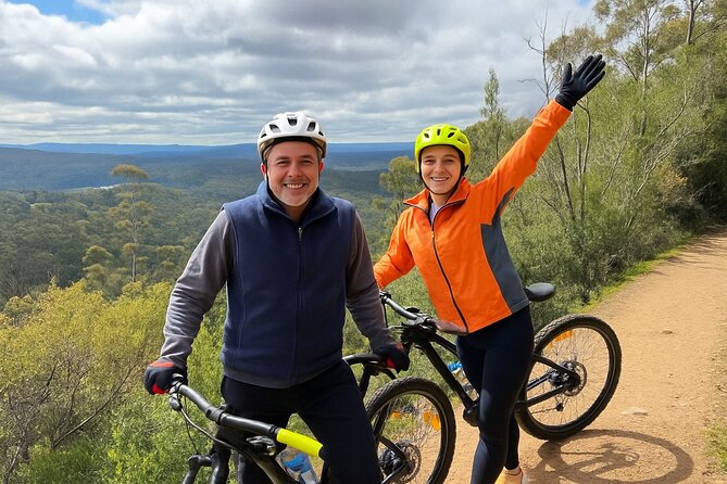 Easy Bike Tour - Mt Wellington Summit Descent & Rainforest Ride - South Hobart start: helmets on, bikes explained, nerves settled