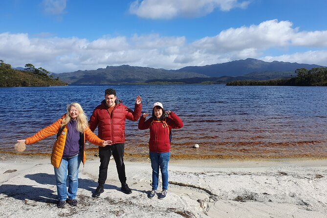 From Hobart: Gordon Dam and Lake Pedder Wilderness Day Tour - Teds Beach Campground and Lake Pedder: the colors look unreal