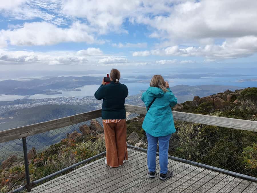 From Hobart: Mt Wellington Pinnacle 2 Hour Small Group Tour - Above the trees: snow gums, rocks, waterfall views, and David’s science talk