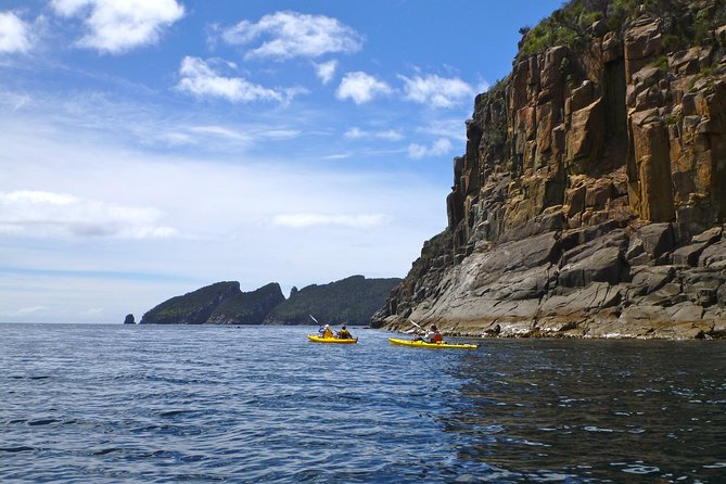 Tasman Peninsula full day kayaking tour - Candlestick and Totem Pole: the rock-spotting part of the day